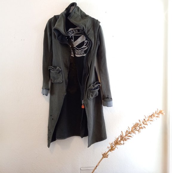 Burn ´N´ Violet Duster Sweatshirt Coat Jackets & Coats - Jackets 